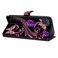 Case Cover For iPhone XR Crystal 3D Shockproof Protective Leather Phone Case(Purple Flower Butterfly)