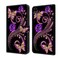 Case Cover For iPhone XR Crystal 3D Shockproof Protective Leather Phone Case(Purple Flower Butterfly)