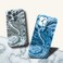 Case Cover For iPhone XR Marble Pattern Phone Case(Blue White)