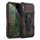 Case Cover For iPhone X / XS Machine Armor Warrior Shockproof PC + TPU Protective Case(Dark Brown)