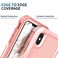 Case Cover For iPhone XS Max 3 in 1 PC + TPU Phone Case with Ring Holder(Pink)