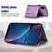 Case Cover For iPhone XR Three-fold RFID Leather Phone Case with Lanyard(Purple)
