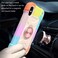 Case Cover For iPhone XS Max Shockproof Silicone + PC Protective Case with Dual-Ring Holder(Colorful Rose Gold)