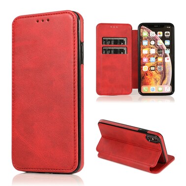 Case Cover For iPhone XS Max Knight Magnetic Suction Leather Phone Case(Red)