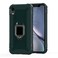 Case Cover For iPhone XS Max Carbon Fiber Protective Case with 360 Degree Rotating Ring Holder(Green)