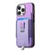 Case Cover For iPhone XR Retro Magsafe Cross Leather Pull-Out Card Bag Back Phone Case(Purple)