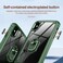 Case Cover For iPhone XS / X TPU + PC Lens Protection Phone Case with Ring Holder(Green)