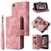 Case Cover For iPhone 6s / 6 Multifunctional Card Slot Zipper Wallet Leather Phone Case(Rose Gold)