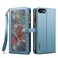 Case Cover For iPhone 6s / 6 ESEBLE Star Series Lanyard Zipper Wallet RFID Leather Case(Blue)