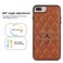 Case Cover For iPhone 7 Plus / 8 Plus Rhombic PU Leather Phone Case with Ring Holder(Brown)