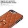 Case Cover For iPhone 7 Plus / 8 Plus Rhombic PU Leather Phone Case with Ring Holder(Brown)