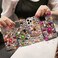 Case Cover For iPhone 7 Plus / 8 Plus Handmade Bling Rhinestone Gemstone Fox PC Phone Case(Pink)