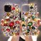 Case Cover For iPhone 7 Plus / 8 Plus Handmade Bling Rhinestone Gemstone Fox PC Phone Case(Pink)