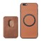 Case Cover For iPhone 6 Plus / 6S Plus Carbon Fiber Leather Card Magsafe Magnetic Phone Case(Brown)