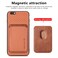 Case Cover For iPhone 6 Plus / 6S Plus Carbon Fiber Leather Card Magsafe Magnetic Phone Case(Brown)
