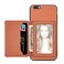 Case Cover For iPhone 6 / 6s Carbon Fiber Magnetic Card Bag Phone Case(Brown)