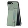 Case Cover For iPhone 7 Plus / 8 Plus Carbon Fiber Vertical Flip Zipper Phone Case(Green)