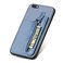 Case Cover For iPhone 6 Plus / 6s Plus Carbon Fiber Horizontal Flip Zipper Wallet Phone Case(Blue)