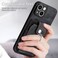Case Cover For iPhone 7 Plus / 8 Plus Retro Skin-feel Ring Card Wallet Phone Case(Black)