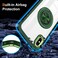 Case Cover For iPhone XS / X Magnetic Rotating Ring Holder Phone Case(Dark Green)