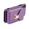Case Cover For iPhone XS / X Zipper Hardware Card Wallet Phone Case(Purple)