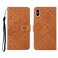 Case Cover For iPhone XS Max Ethnic Style Embossed Pattern Horizontal Flip Leather Case with Holder &amp; Card Slots &amp; Wallet &amp; Lanyard(Brown)