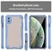 Case Cover For iPhone X Armor Glaze PC Hybrid TPU Phone Case(Blue)