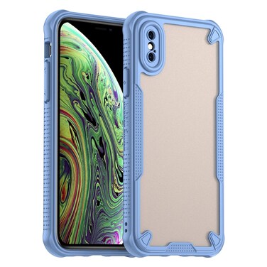 Case Cover For iPhone X Armor Glaze PC Hybrid TPU Phone Case(Blue)