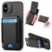 Case Cover For iPhone X / XS Carbon Fiber Vertical Flip Wallet Stand Phone Case(Black)