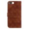 Case Cover For iPhone 8 Plus / 7 Plus Double 8-shaped Embossed Leather Phone Case(Brown)