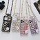 Case Cover For iPhone 7 Plus / 8 Plus Crossbody Perfume Bottle Handmade Inlaid Diamond PC Phone Case(White)