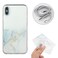 Case Cover For iPhone X / XS Hollow Marble Pattern TPU Shockproof Protective Case with Neck Strap Rope(Grey)