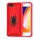 Case Cover For iPhone 6 Plus / 7 Plus / 8 Plus Carbon Fiber Protective Case with 360 Degree Rotating Ring Holder(Red)