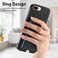 Case Cover For iPhone 7 Plus / 8 Plus Retro Cross Leather Ring Side Insert Card Bag MagSafe Phone Case(Black)