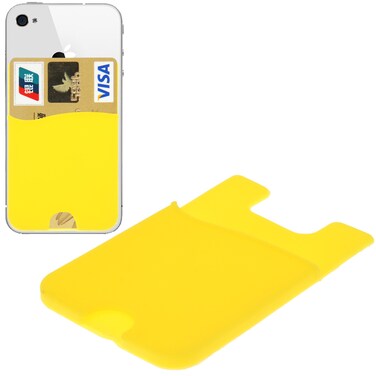 Case Cover Smart Wallet Silicone Card Holder for iPhone Series(Yellow)