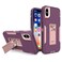Case Cover For iPhone XS Max Magnetic Holder Phone Case(Purple Red + Rose Gold)