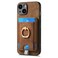Case Cover For iPhone 6 Plus / 6s Plus Retro Splitable Magnetic Card Bag Leather Phone Case(Brown)
