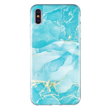 Case Cover For iPhone X / XS IMD Marble Pattern TPU Phone Case(Green)