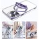 Case Cover For iPhone 8 Plus / 7 Plus Electroplating MagSafe 360 Degree Rotation Holder Shockproof Phone Case(Dark Purple)