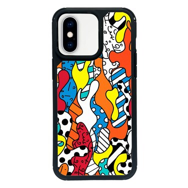 Case Cover For iPhone XS Max Exclusive Design Style PC Full Coverage Pattern Phone Case(Geometric Waves)