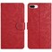 Case Cover For iPhone 7 Plus / 8 Plus Floral Embossed Pattern Leather Phone Case(Red)