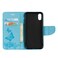 Case Cover For iPhone X / XS Pressed Flowers Butterfly Pattern Horizontal Flip Leather Case with Holder &amp; Card Slots &amp; Wallet &amp; Lanyard(Blue)