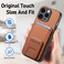 Case Cover For iPhone X / XS Carbon Fiber Card Bag Fold Stand Phone Case(Brown)