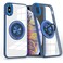 Case Cover For iPhone XS Max Magnetic Rotating Ring Holder Phone Case(Dark Blue)