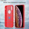Case Cover For iPhone X / XS Carbon Fiber TPU Brushed Texture Shockproof Protective Back Cover Case(Red)