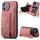 Case Cover For iPhone XS Max Retro Leather Zipper Wallet Back Phone Case(Pink)