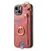 Case Cover For iPhone XS Max Retro Skin-feel Ring Card Bag Phone Case with Hang Loop(Pink)