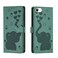 Case Cover For iPhone SE 2022 / 2020 Cartoon Elephant Embossed Leather Phone Case(Green)