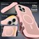 Case Cover For iPhone 12 Pro Skin Feel Wave Texture MagSafe Phone Case(Pink)