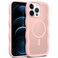 Case Cover For iPhone 12 Pro Skin Feel Wave Texture MagSafe Phone Case(Pink)